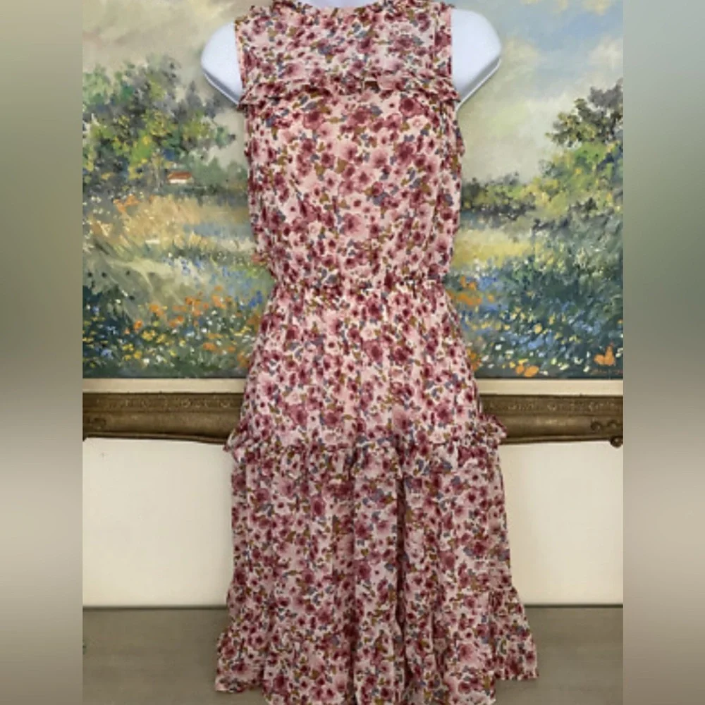 Monteau Multicolor Floral Dress Sz Small